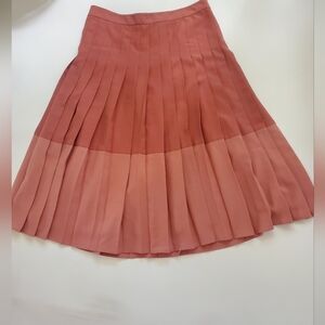 Loft salmon colored ombre pleated skirt